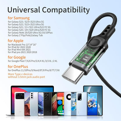 USB C Headphones for Samsung Galaxy S24 Ultra S23 S22 S21 FE S20 A53 A54 A34 USB C Earphones with Microphone In-Ear Headphones Wired Earbuds USB Type C Earphones for iPhone 15 Pro Max iPad Pro Pixel 8