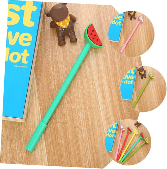 TEHAUX 20pcs Gel Pens Fruit Pattern Student Writing Essentials Ergonomic Design Present for Boys and Girls