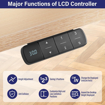 TOPSKY Dual Motor Electric Adjustable Standing Computer Desk for Home and Office (Black)