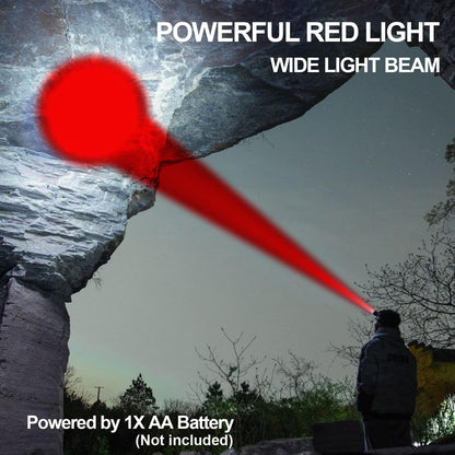 T Tersely 2-Pack Red LED Flashlight, Powerful Single Mode Light SK68 LED Torch Scalable Red Light Flashlight for Astronomy, Aviation, Night Observation