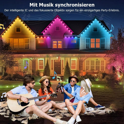 Solar Lights Permanent Outdoor Smart RGB Plus IC Outdoor Lighting, Work with Alexa (15m)