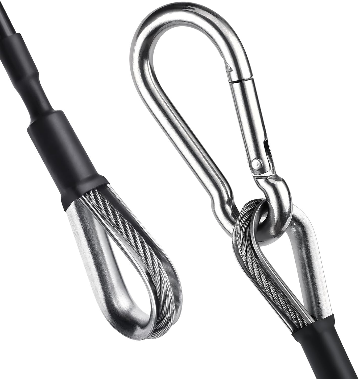 TOBWOLF Gym Cable Extension, Fitness Extension Rope Attachment Compatible with Home Gym Accessories Thick 0.2", Replacement Gym Cable Machine Extension for LAT/Tricep Pull Down, Leg Extensions Machine