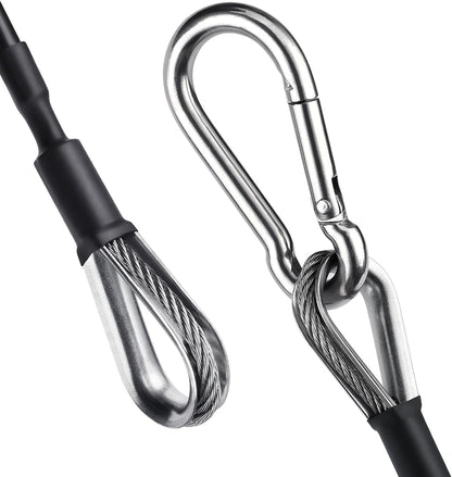 TOBWOLF Gym Cable Extension, Fitness Extension Rope Attachment Compatible with Home Gym Accessories Thick 0.2", Replacement Gym Cable Machine Extension for LAT/Tricep Pull Down, Leg Extensions Machine