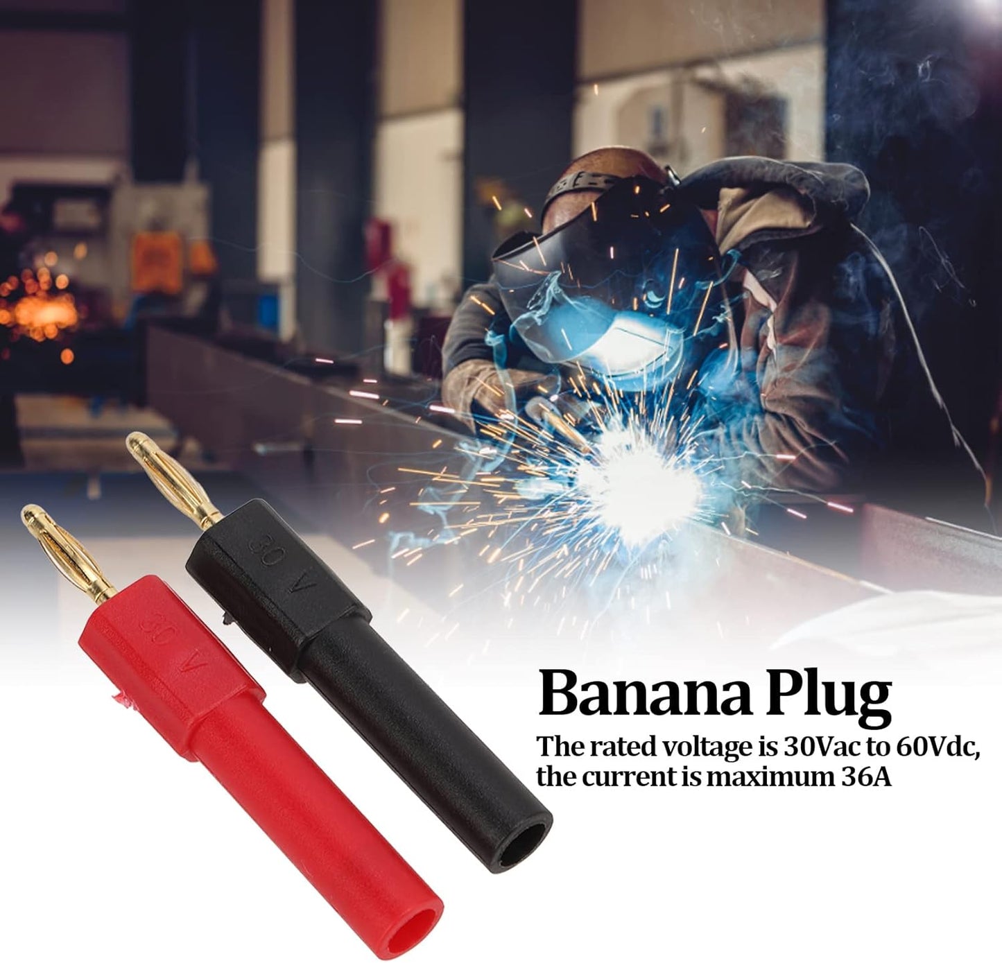 5 Set Banana Plug Adapter Banana Plugs for Speaker 2 mm Male to 4 mm Female Red Black Banana Connector Adapter for Electronic Instruments