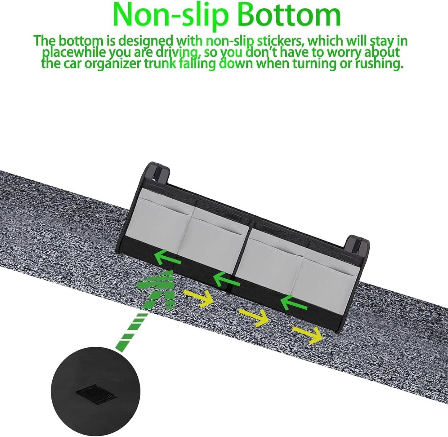 Car Trunk Organizer, Car Storage Box, Reinforced Handles, Collapsible Multi-Compartment, Foldable & Waterproof, 600D Oxford Polyester, Suitable for Any Car, SUV, Mini-Van