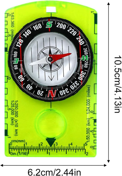 Lightweight Compass for Hiking | Precise Orienteering Compass for Outdoor | User Friendly Camping Gear, Lightweight Travel Supplies for Survival