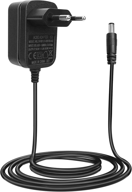 Power Supply for Guitar Pedals 9V 1A, Negative Center Positive Sleeve, One Spot Power Adapter Charger for Stompbox Guitar Effects Pedals, Some Electronic Keyboards