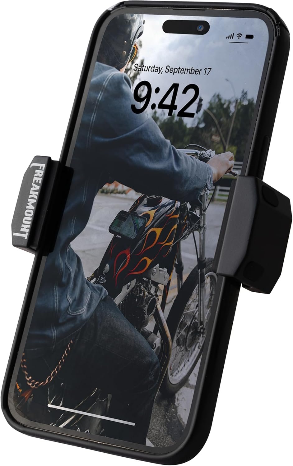 Freakmount - 2.0 Magnetic Motorcycle Phone Mount - Compatible with Harley Davidson - Premium Billet Aluminum Holder for Gas Tank - High-Speed Magnet Accessories - Fits Most Phones, Black