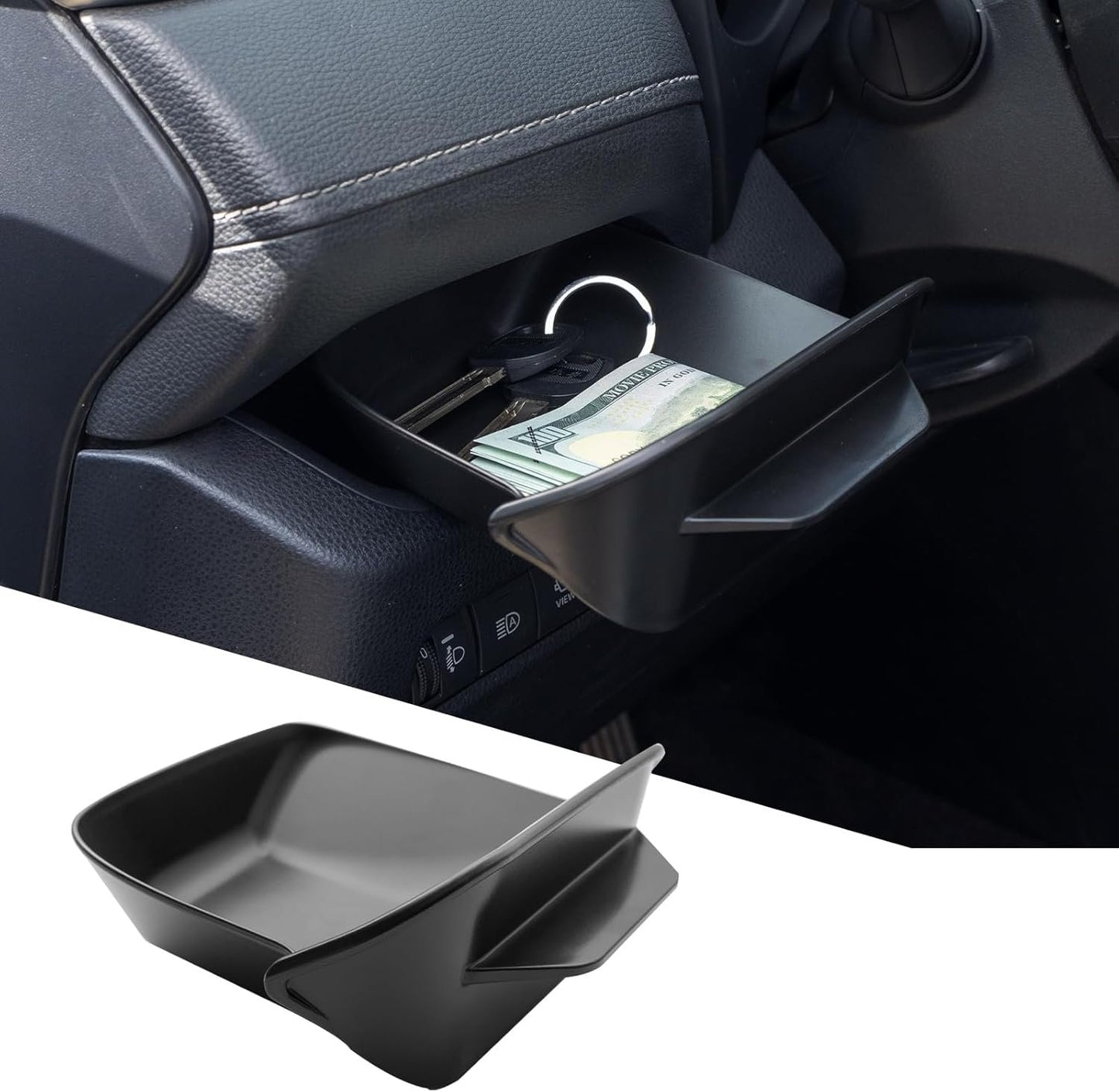 JDMCAR Driver's Drawer Box Compatible with Toyota RAV4 Accessories 2025 2024 2023 2022 2021 2020 2019 Drivers Side Cubby Drawer Organizer Storage Interior Accessories