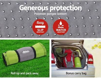Weisshorn Single Camping Air Mattress, Self Inflating Blow Up Mattresses Bed Sleeping Pad Mat Outdoor Tent Caravan Road Trip Travel Hiking Gear, with Carry Bag Water Resistant Green