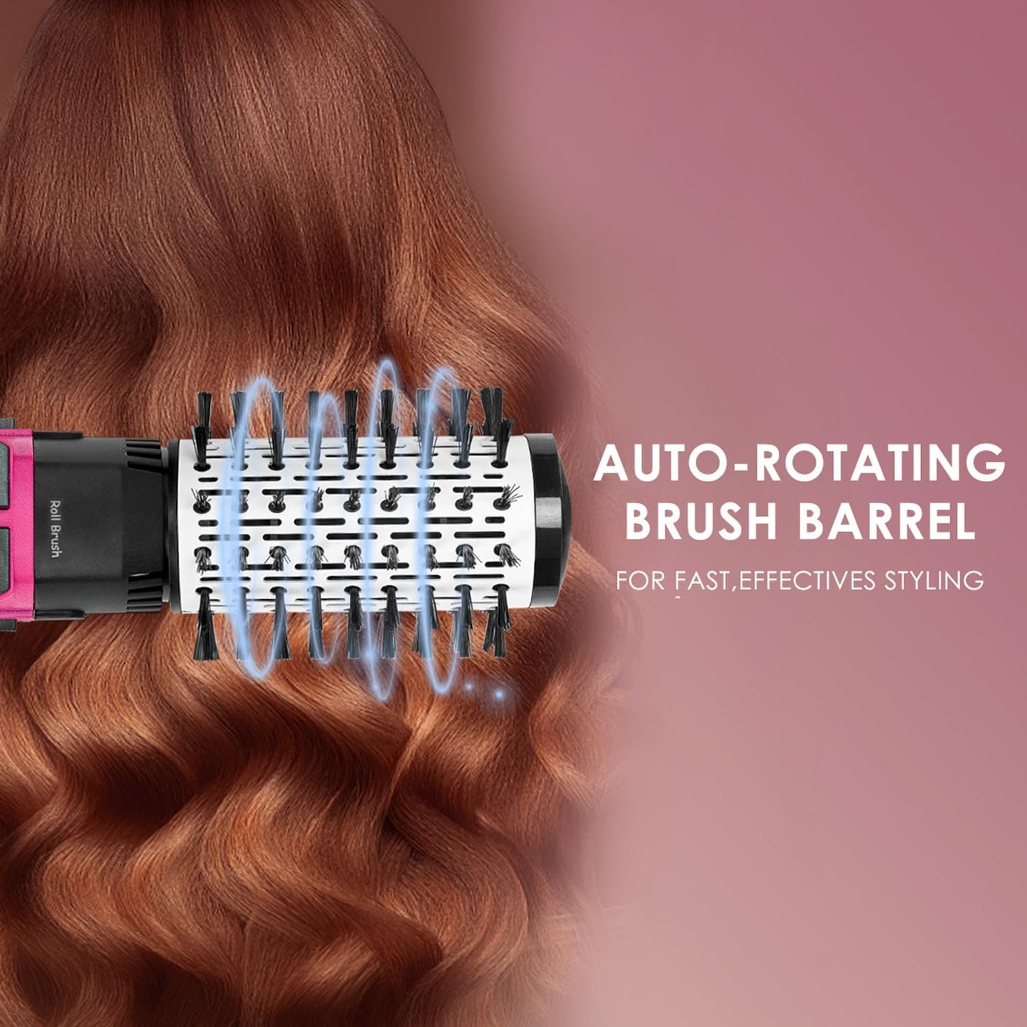 Monika 4in1 Air Styler 1200W Auto Curler Hair Dryer Brush Straightening Curling Blow Ionic Care