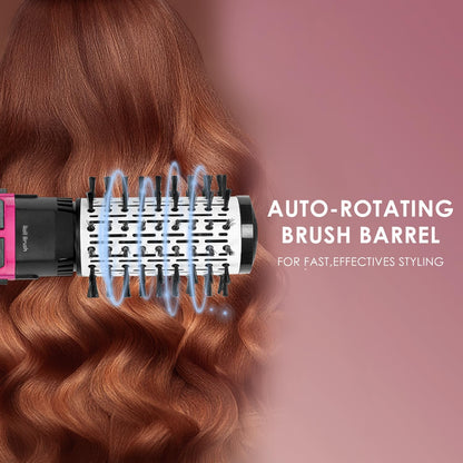 Monika 4in1 Air Styler 1200W Auto Curler Hair Dryer Brush Straightening Curling Blow Ionic Care