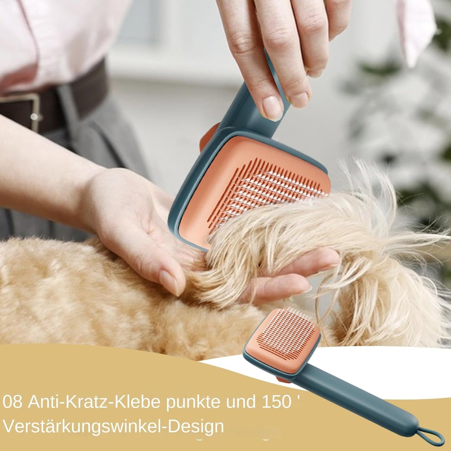 Cat Straightening Brush | Cat Brush for Indoor | Pet Cleaner Massager - Tool Care Provides Adjustable Comb Hair Brush for Bath