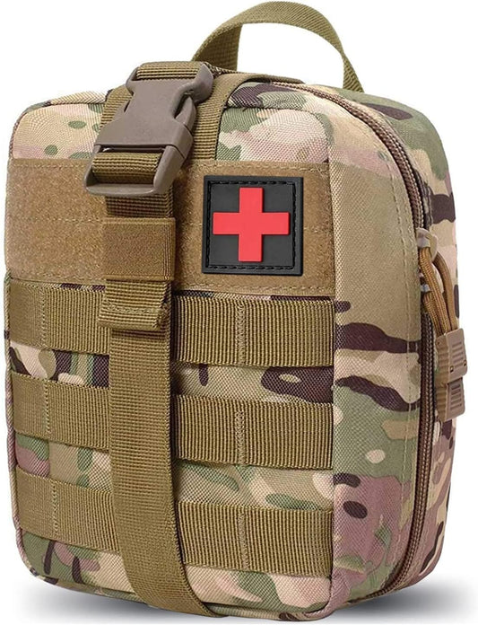 ifak molle First aid Bag EMT Tactical Pouches Rip-Away Medical Pouch Utility Rescue Emergency Trauma Accessories Tools Bag Military Belt Pouch (camo)