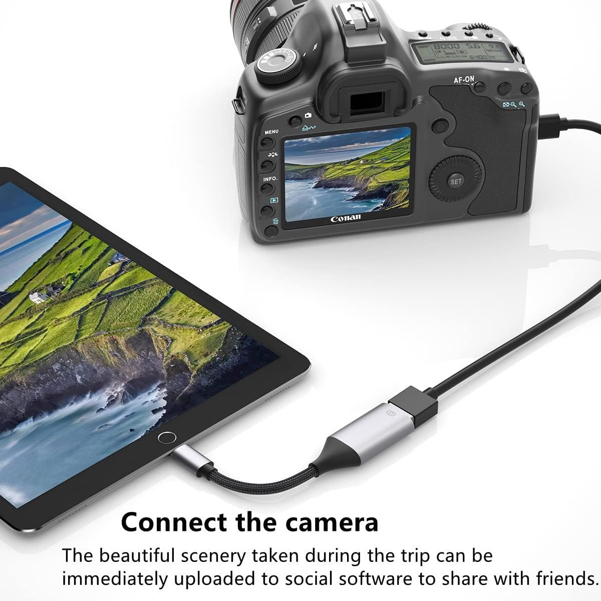 Lightning to USB Camera Adapter [Apple MFi Certified], IVSHOWCO iPhone to USB Female OTG Cable Adapter, iPad USB Adapter Supports USB Flash Drive, Card Reader, Mouse, Keyboard…