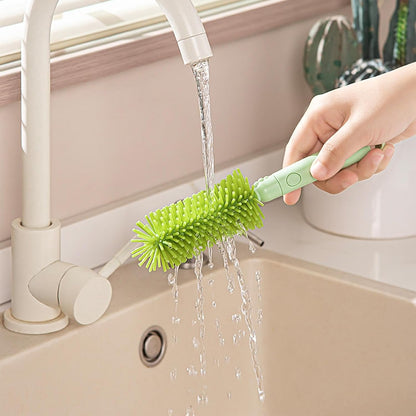 Bottle Cleaner Brush Set | Travel Nursing Bottle Brush Kit | Lightweight Food-Grade Brush Set for Bottles, Nipples, and Complementary Food Bowls, Baby Feeding Essentials On-the-Go