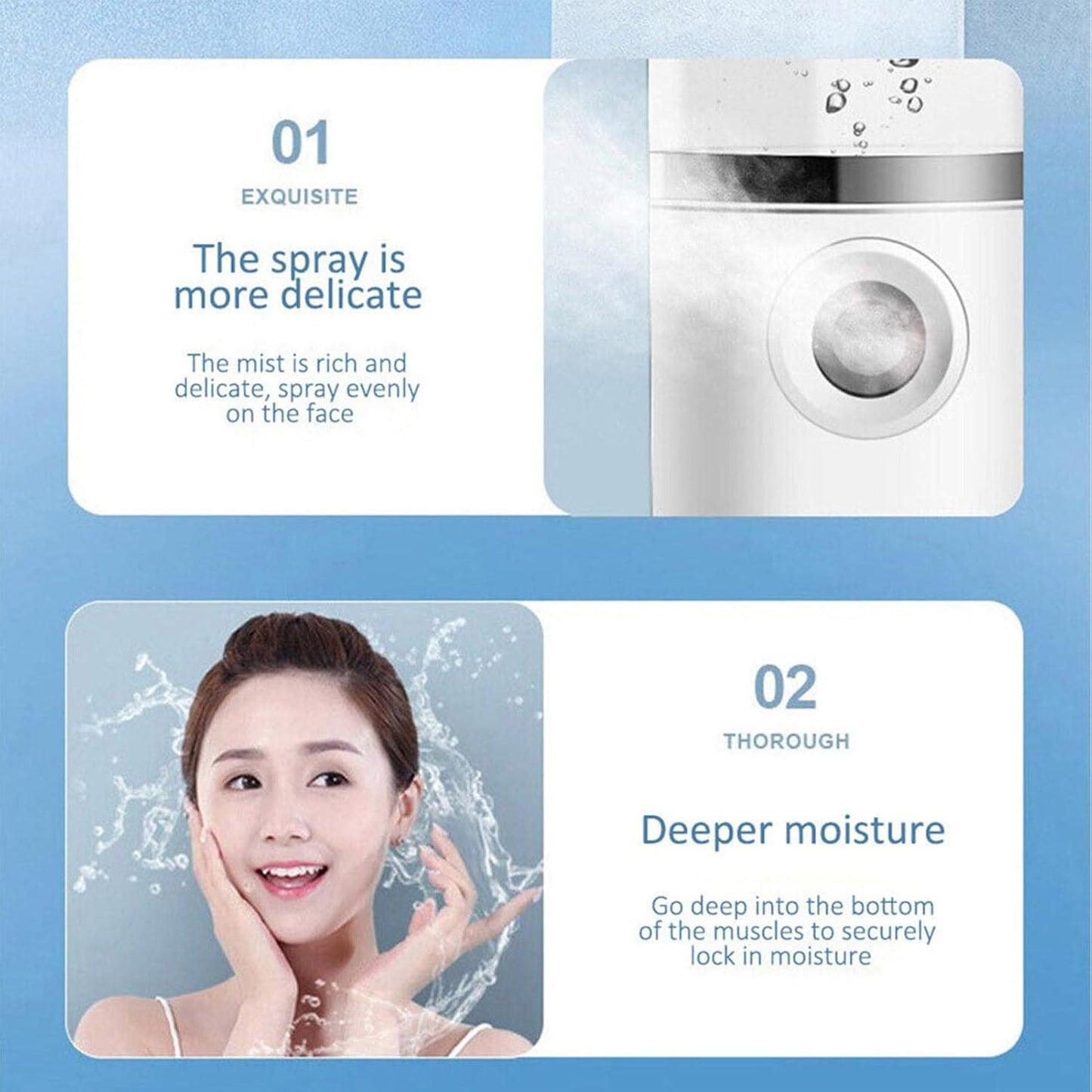 Face Steamer | Sprayer, Mister, Hydrating, Portable,Usb Rechargeable Facial Steamer for Eyelash Extensions, Skin Care, Face & Face Hydration Jmedic