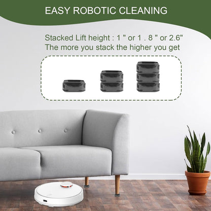 12 Pieces Furniture Riser Feet Furniture Riser Legs Furniture Risers 3.5cm Height Stackable Load Capacity Up to 5000 Lbs Suitable for Sofa, Bed and Table