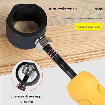 Metal Stamping Tools, Steel Stamp Holder, Ergonomic Safety Handle, Leather Puncher with Yellow Rubber for Metal Marking and Craft Punching, Anti Slip Design