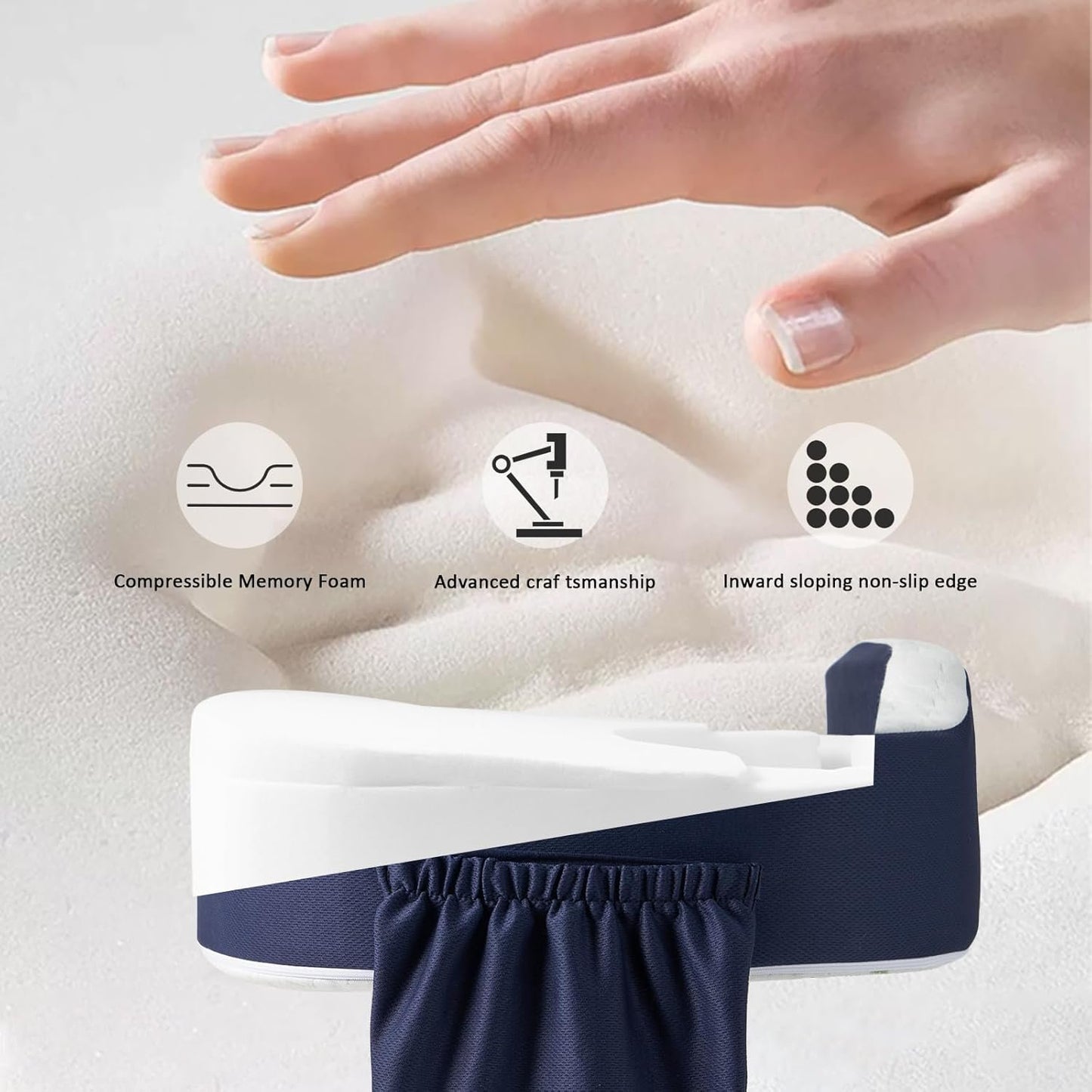 AINIYNM Nursing Pillow for Breastfeeding Pillows Ergonomic Feeding Pillow Made of Memory Foam with Waist Support Band Make Feeding Easier with Removable Wedge Pillow