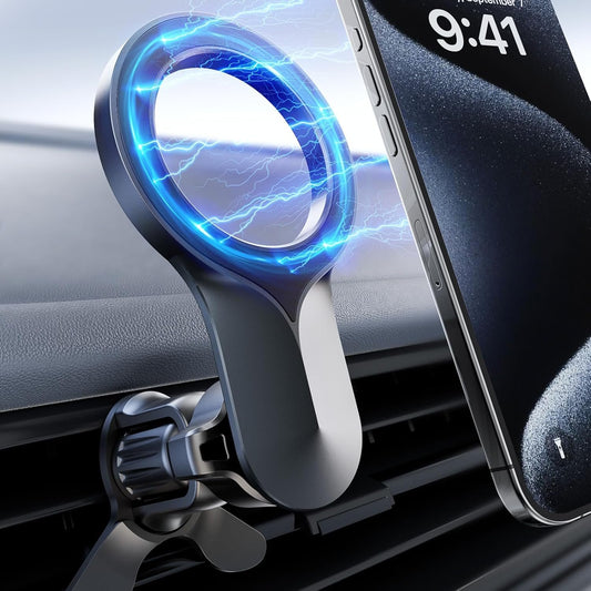 odbowuge Mag-Safe Car Mount with Triangle Hooks - Fits iPhone 16 Pro Max, Super-Stable Magnetic Phone Holder for Magsafe iPhone 12/13/14/15 Pro Max Plus All Phones