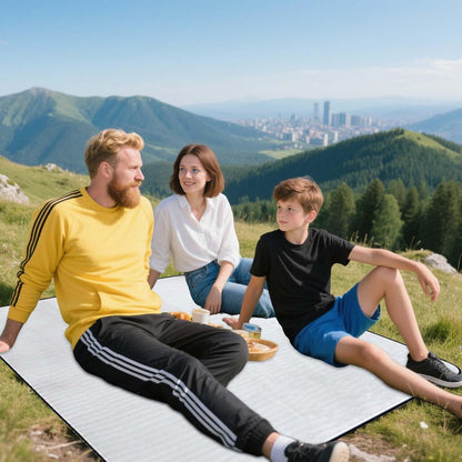 Foil Tent Mat, Portable Floor Mat, Waterproof Picnic Blanket, Aluminum Camping, Outdoor Hiking Gear, Climbing Carpet, Insulated Ground Sheet for Travel 78.74x78.74 inches