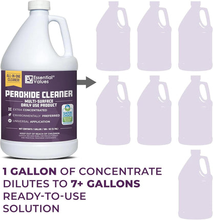 Peroxide Cleaner 5%, Safer Choice Certified | Made in USA, Multi-Surface - Extra Concentrated - Ideal for Residential | Commercial | Retail | Hospital Facilities | Restaurants & More