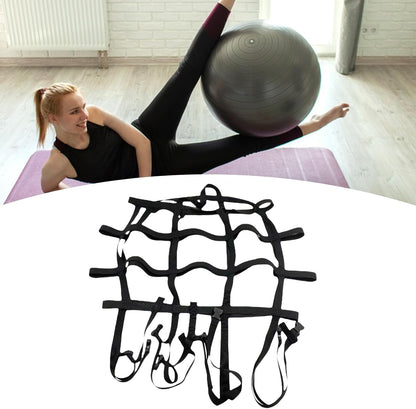 Yoga Ball Strap, Workout Belt Holder, Adjustable Lightweight Harness, Authentic Secure Fit, Gym Sports Gear for Stretching Pilates, Travel, Outdoor, Training Use