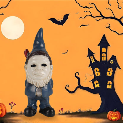SPINNDO Blue Halloween Horror Movie Gnome Statue Resin - 5" Tall - Perfect for Home Decor