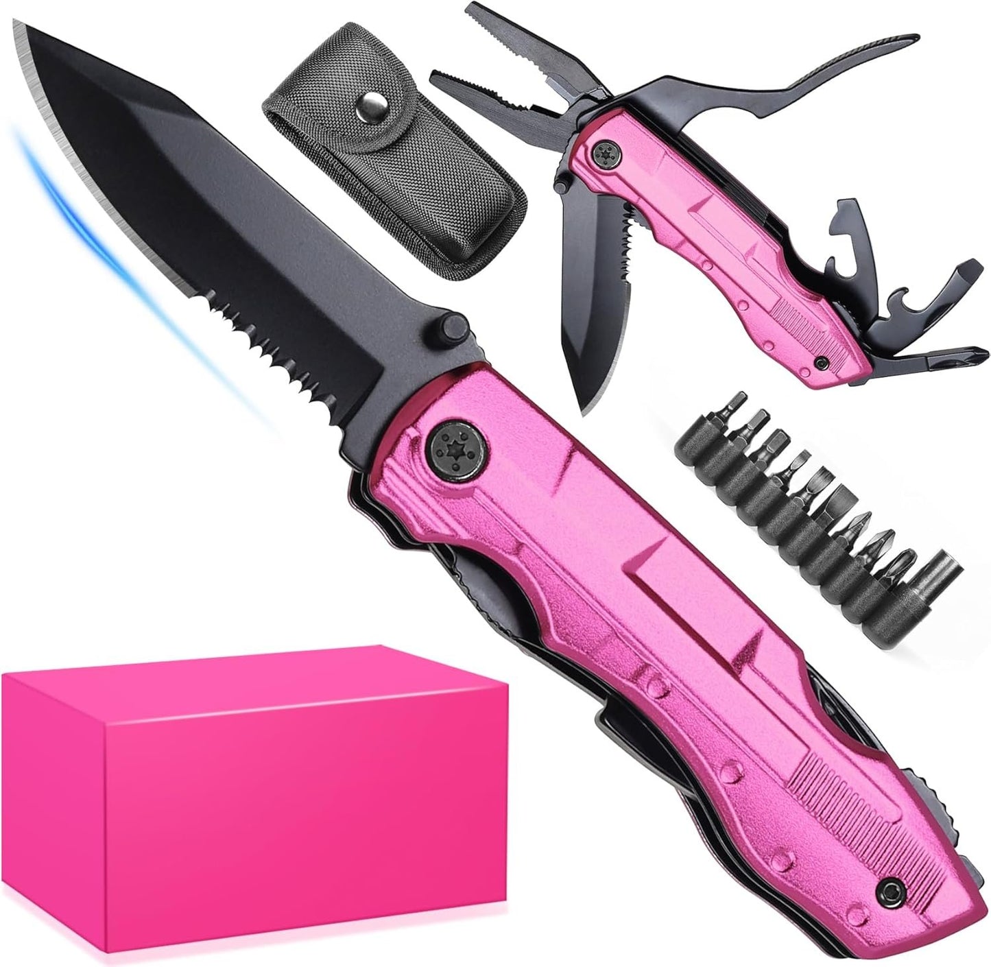 Gifts for Women Wife Mom Girlfriend - Mothers Day Gifts, Stocking Stuffes for Women - Birthday Gift for Woman, Sister, Her, Mothers Day Christmas Womens Gift - Pink Multitool