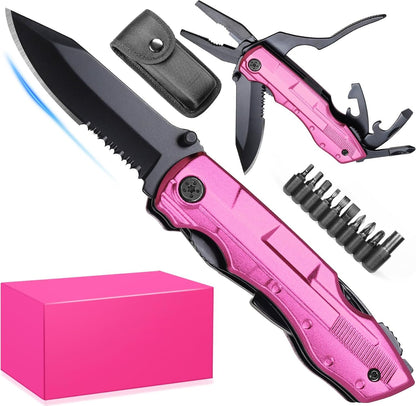Gifts for Women Wife Mom Girlfriend - Mothers Day Gifts, Stocking Stuffes for Women - Birthday Gift for Woman, Sister, Her, Mothers Day Christmas Womens Gift - Pink Multitool