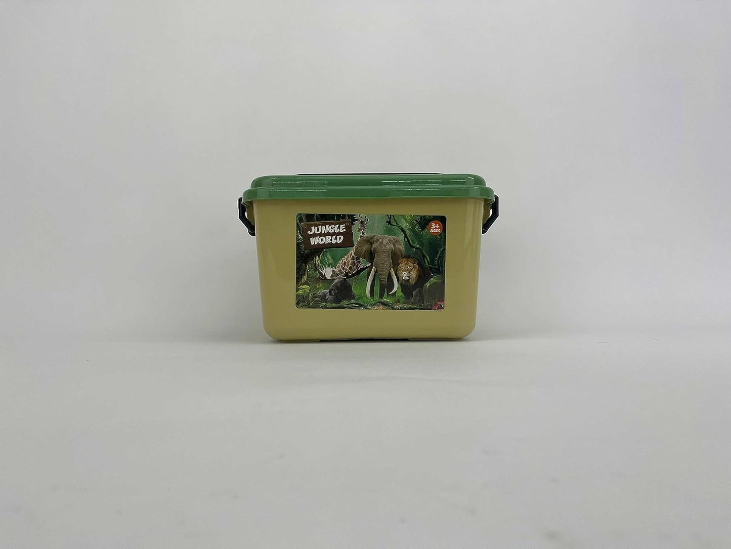 Mini Tudou 12 Pcs Safari Animals Figures Toys w/ 57x38.6’’ Large Activity Play Mat, Realistic Jumbo Jungle Wild Zoo Animals Figurines Playset w/ Elephant, Giraffe, Lion for Kids Toddlers Boys & Girls