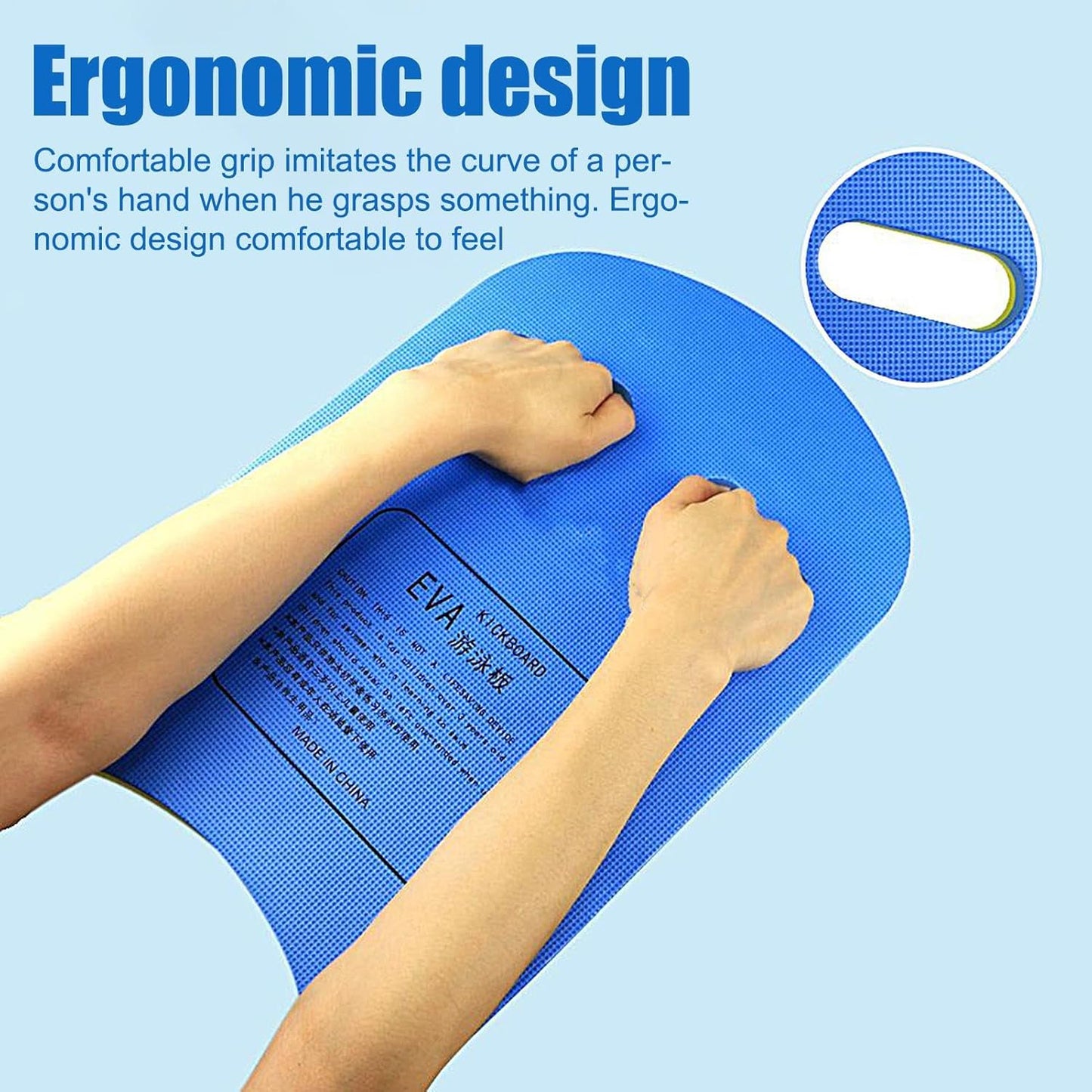 U-Shape Swimming Board, Safety Training Device, 17.72x11.42in Non-Slip Flotation Equipment, Water Exercise Fitness Gear, Swim Learning Aid for Beach and Pool Workout Tool