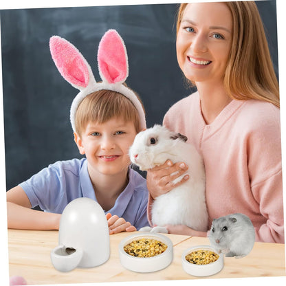 MERRYHAPY 3Pcs Small Animal Feeding and Watering Set Durable Hamster Water Bottle Food Feeder