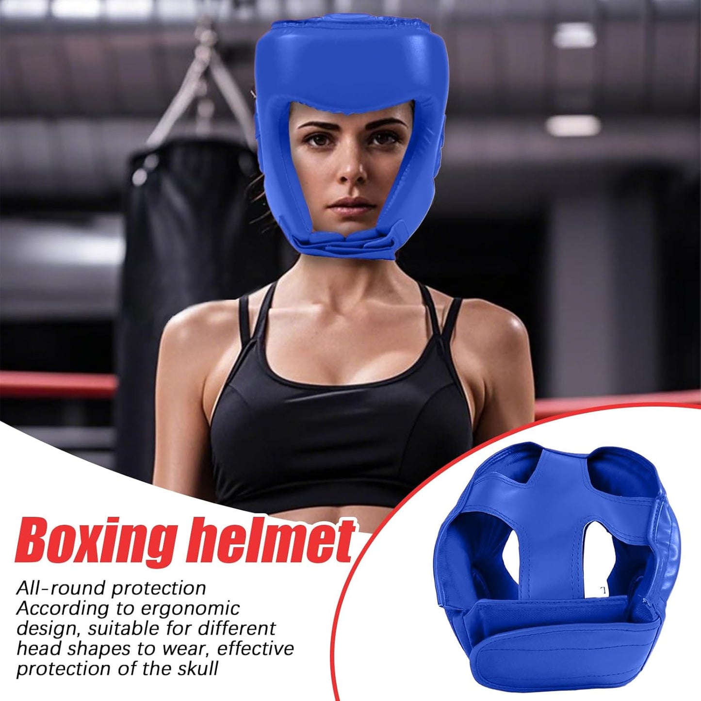 Sparring Headgear, Wrestling Training Headgear, 10.24x9.06x7.87 inches Ventilated Workout Equipment, Optimal Training Tool, Adjustable Boxing Gear for Martial Arts and Kickboxing