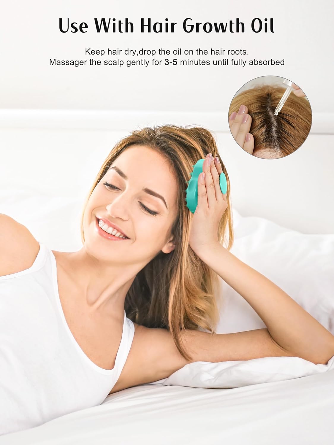 HEETA Hair Scalp Massager Shampoo Brush 2 Pack, Soft Silicone Bristles to Remove Dandruff, Waterproof Hair Scrubber for Both Wet Dry Hair, Suitable for Men & Women (Green & Pink)