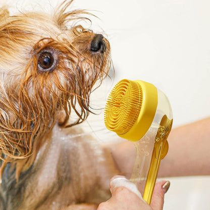 Dog Bath Brush, Dog Washing Comb, 7.48x3.35x1.18 inches Gentle and Detangler, Slicker Scrubber for Puppy, Kitten, Horse Grooming, Hygiene Cleaning, Dandruff Flea, Matting Control