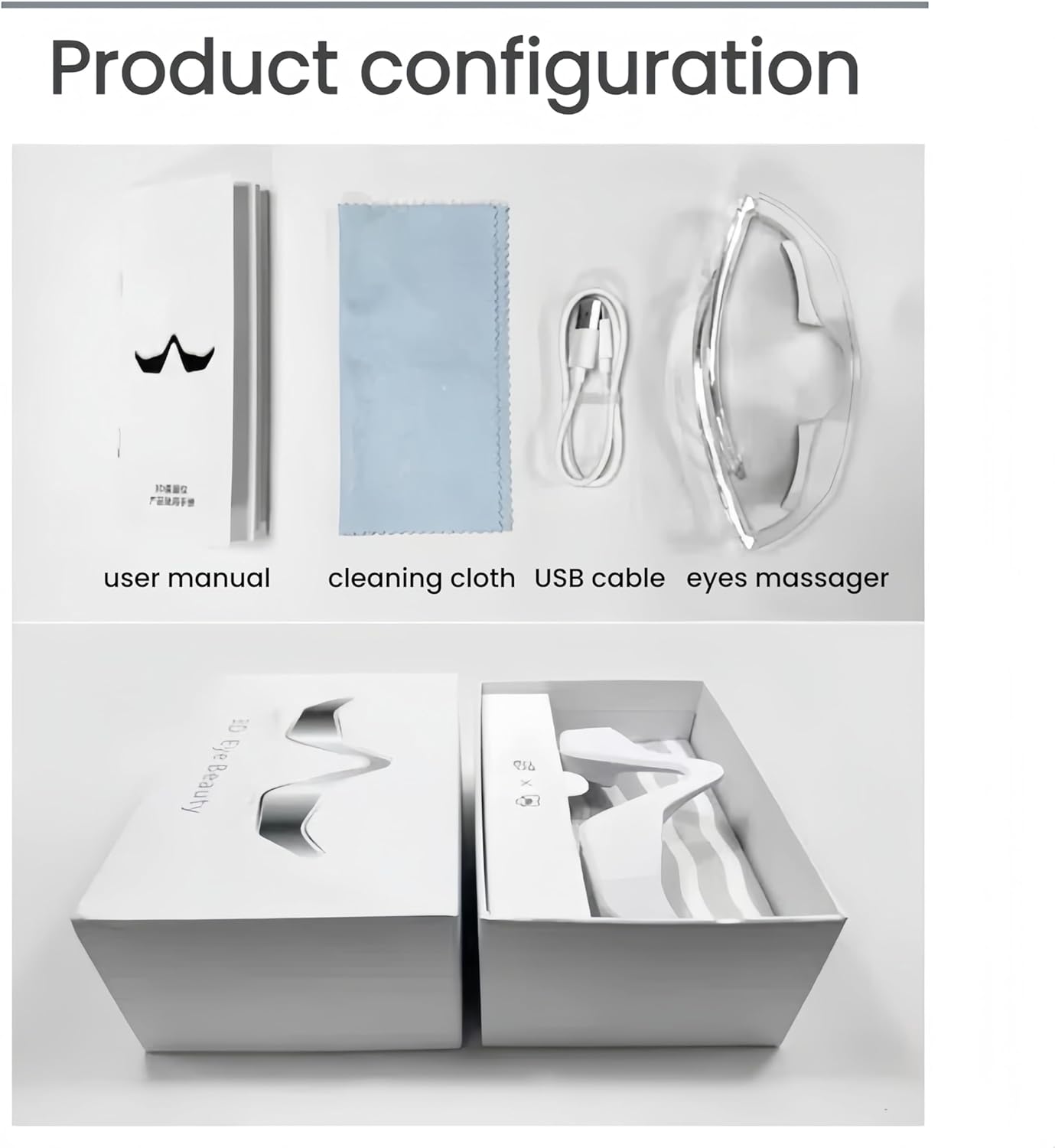Eye Massager, Red Light Therapy for Eyes, Led Therapy Glasses, Eyes Bag Remover, Under Eyes Beauty Device for Dark Circles Wrinkles Puffiness Relax Eye Strain