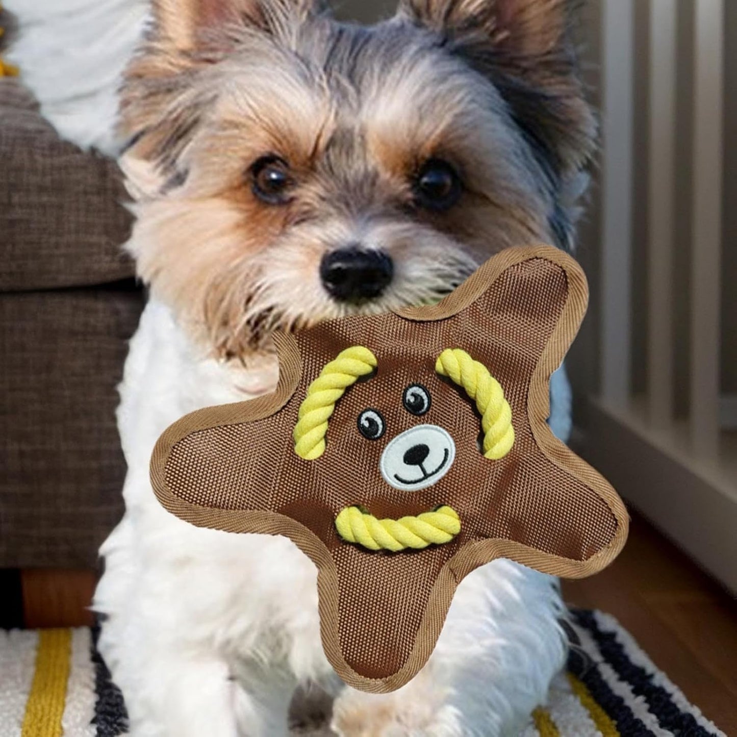 Interactive Toss Dog Toy - Sound-Activated Chewing Toy for Teeth Cleaning | High Strength Fetch Toy for Indoor, Outdoor, and Garden Play, Ideal for Dogs and Pets