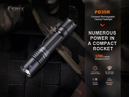 Fenix PD35R Compact Rechargeable Tactical Flashlight ** Canadian Edition
