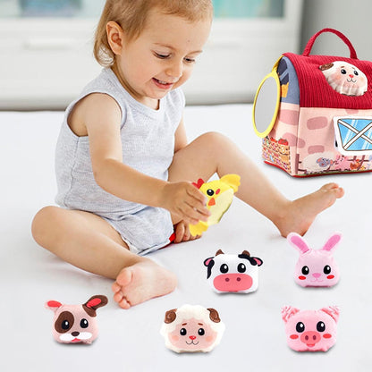 Generico Farm Playset, Stuffed Animal Plush Barn Toys Set, Pretend Play Farm Animal Plushs Easter Basket Stuffers, Soft Toy for Kids Birthday, Multi-Size