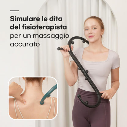 HubiCare Massage Stick Trigger Point Massage Stick Deep Tissue Body Portable Back Neck Shoulder Leg Feet Muscle Relaxing Tool for Women (Black)