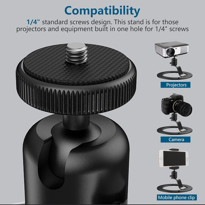 IGTOPS Desktop Projector Table Stand, Multi-Angle Projection Stand, Universal Camera Mount with 1/4" Screw Interface, Projector Stand