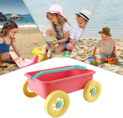 Kids Beach Trolley, Outdoor Sand Play Trolley Set, 13.78 x 12.01 x 7.09 inches Portable Fun Toy for Garden, Swimming Pool, Lake Adventures, and Backyard Activities for and Children