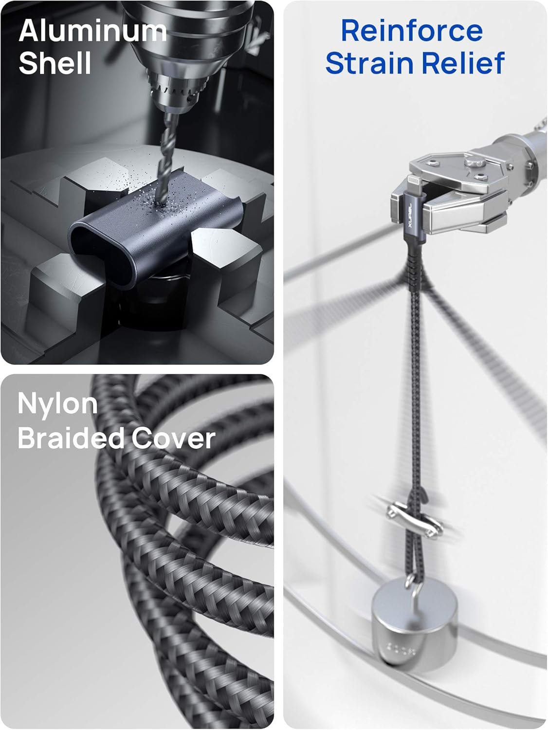 Aux Cord for iPhone【Apple MFi Certified】, JSAUX 6FT Aux to Lightning Cable, Lightning to 3.5mm Headphone Jack Adapter Cable for iPhone 14 13 12 11 Pro Max Mini, iPad iPod, Car Stereo, Speaker (Grey)