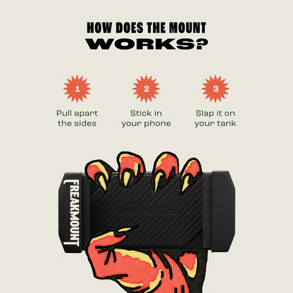 Freakmount - 2.0 Magnetic Motorcycle Phone Mount - Compatible with Harley Davidson - Premium Billet Aluminum Holder for Gas Tank - High-Speed Magnet Accessories - Fits Most Phones, Black