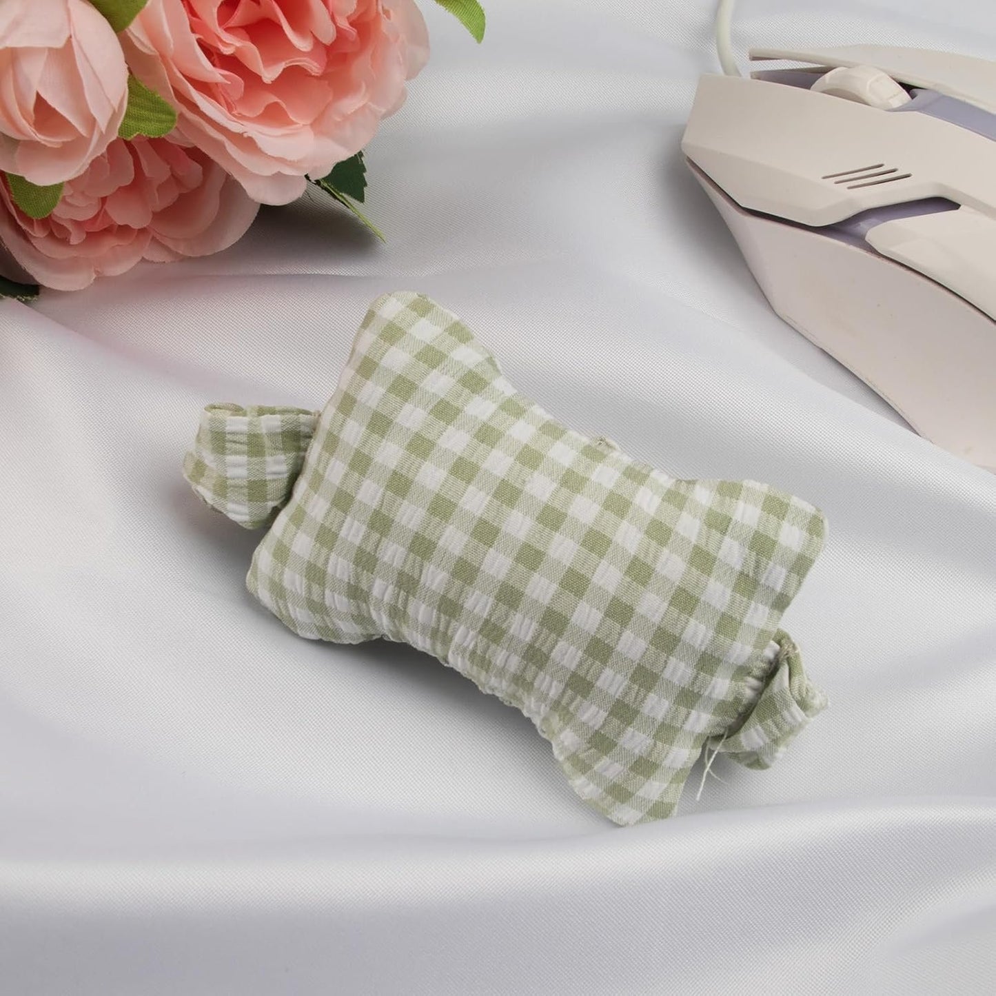 2PCS Wrist Rest for Mouse, Ergonomic Memory Foam Mouse Wrist Rest & Hand Rest for Mouse Summer, Small Non-Slip Base for Typing Pain, Mouse Pad Cushion for Office, Home, Gaming, Computer, Yellow/Cyan