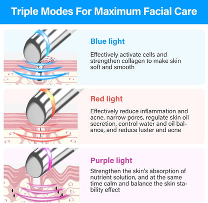 Eye Face Massager, Electric Facial Massage Wand Tool, 42℃ Heated Skin Care Device for Dark Circles and Puffiness, Smooth Lip Wrinkles, Promote Essence Absorption