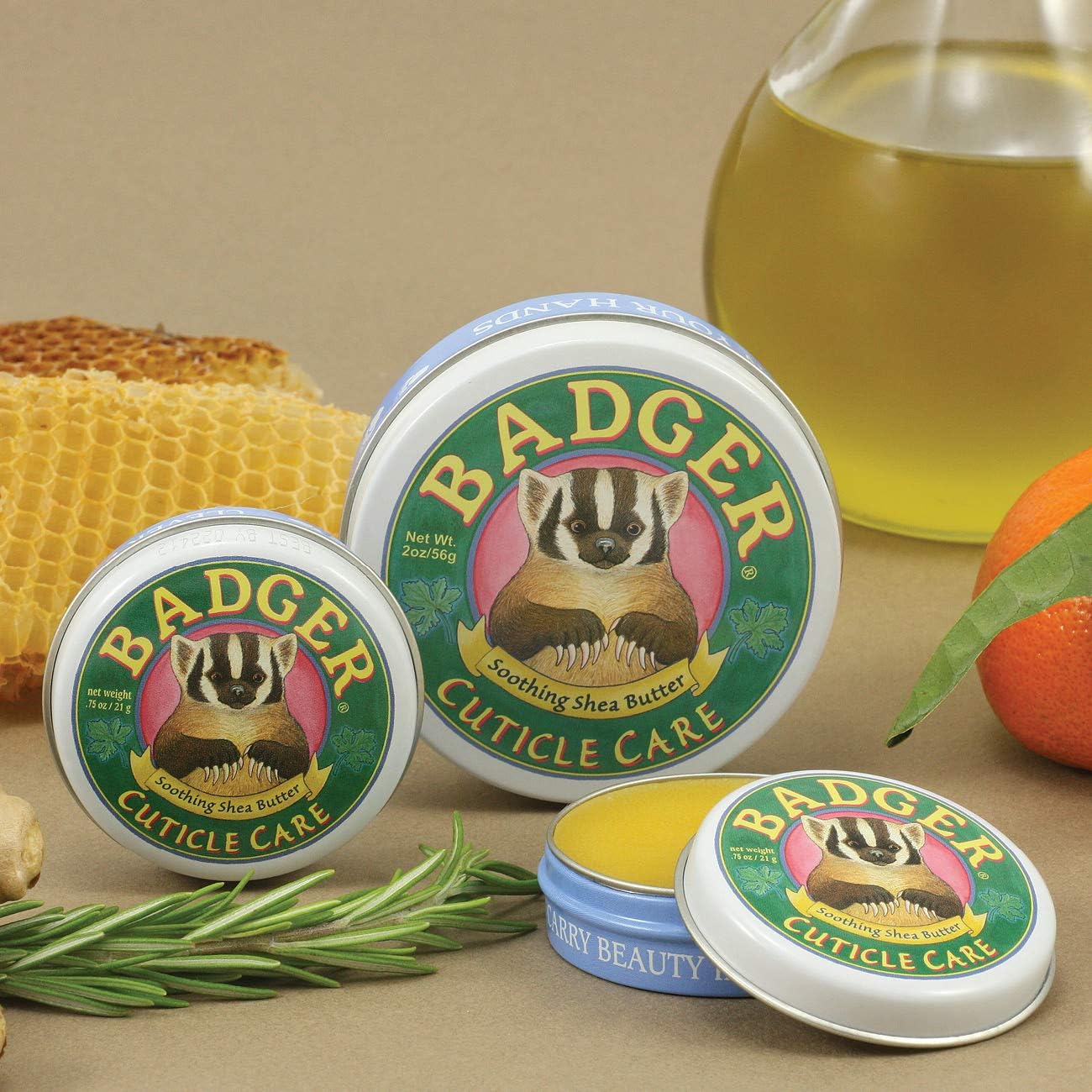 Badger - Cuticle Care, Soothing Shea Butter Cuticle Balm, Certified Organic, Nourish and Protect Cuticles and Nails, Fingernail Care, Protect Dry Splitting Cuticles, 0.75 oz
