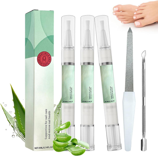 3 Pieces Nail Care Oil Pen, Nail Care Oil Pen Nourishing, Oil Pen for Nail Care, with Tea Tree Oil, Vitamin and Aloe Vera, Deeply Moisturizes and Nourishes